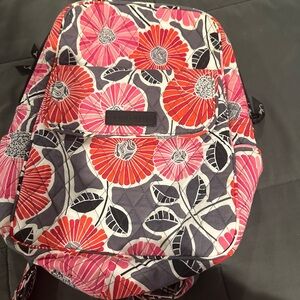 Vera Bradley Red and Pink Backpack Bold Floral Design